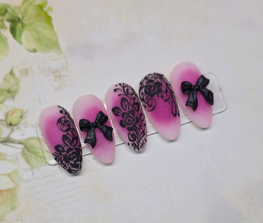 Black bow lace