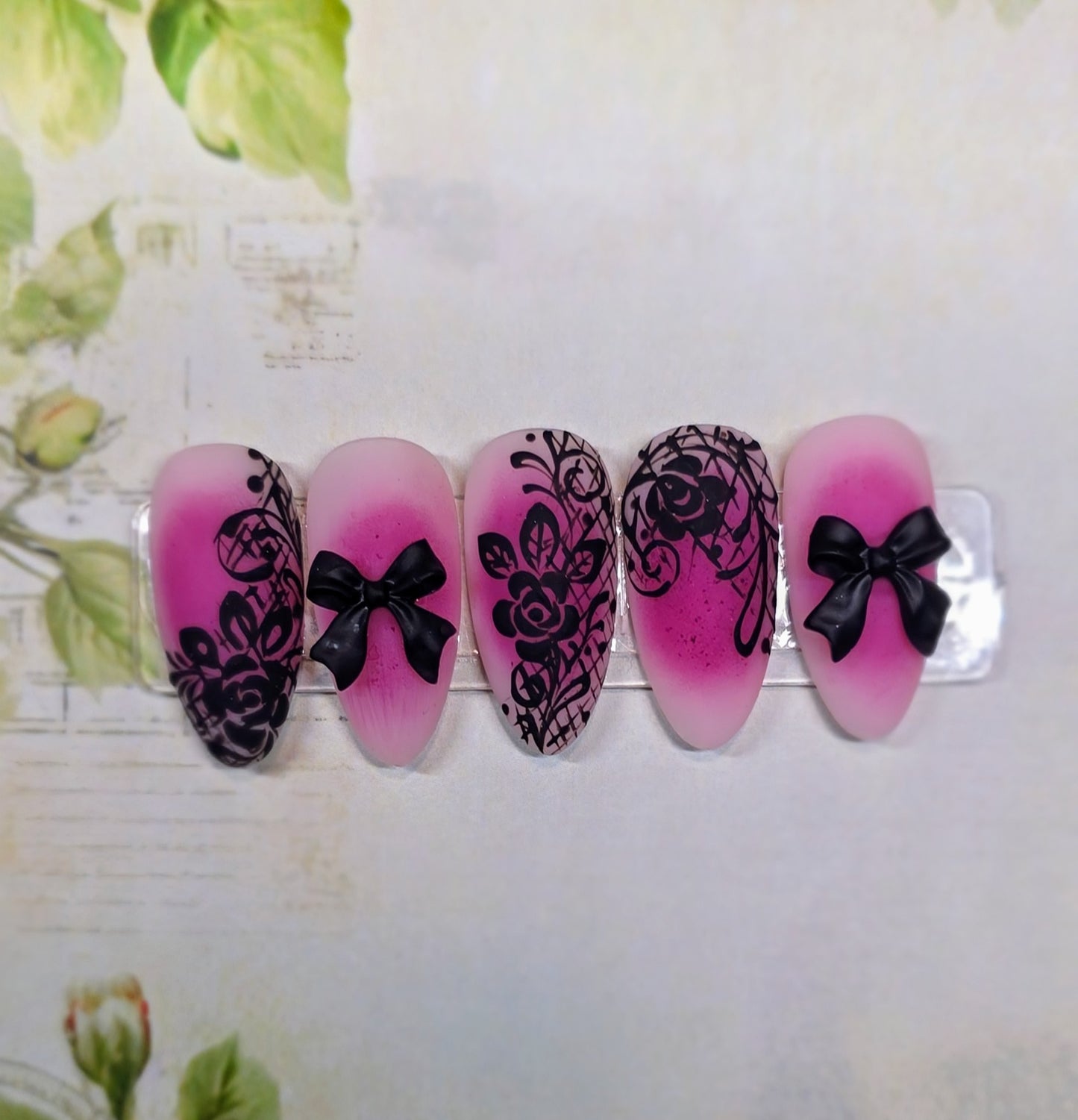 Black bow lace